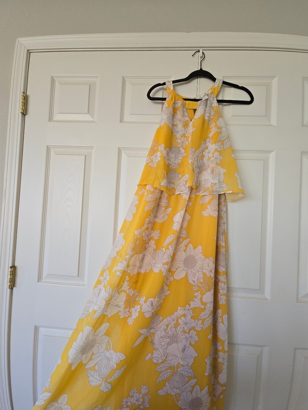 Chico's Yellow and White Floral Layered Dress 1.5